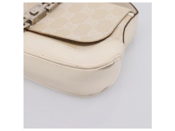 Borsa a tracolla GUCCI GG Canvas Jackie Beige Silver 007 2038 Auth ep16210A Argento - view 9