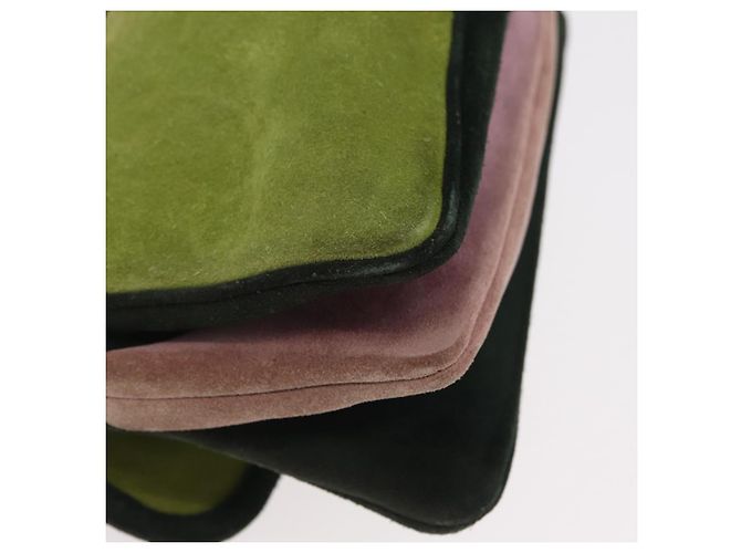 Miu Miu Shoulder Bag Suede Green Auth 206238A - view 16