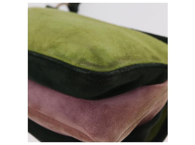 Miu Miu Shoulder Bag Suede Green Auth 206238A - view 17