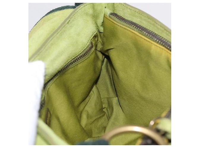 Miu Miu Shoulder Bag Suede Green Auth 206238A - view 22