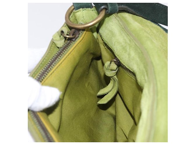 Miu Miu Shoulder Bag Suede Green Auth 206238A - view 23