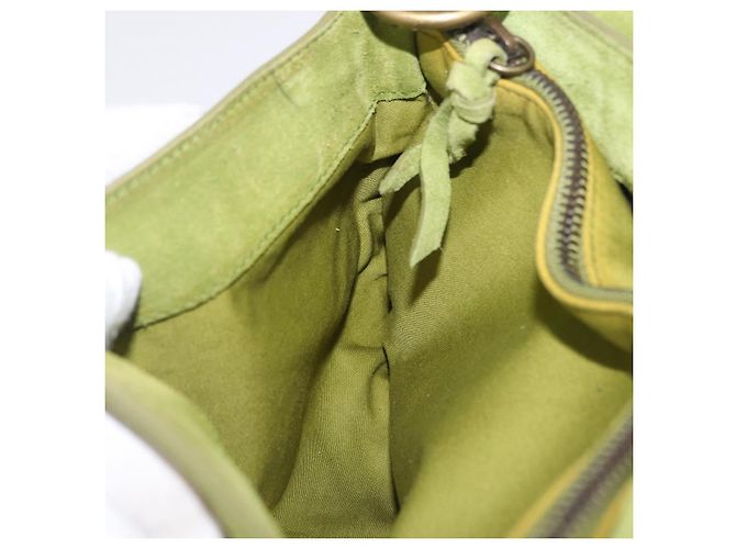 Miu Miu Shoulder Bag Suede Green Auth 206238A - view 25