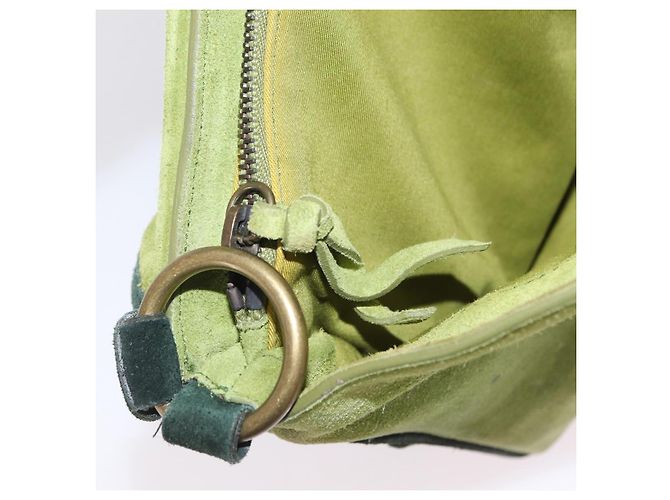 Miu Miu Shoulder Bag Suede Green Auth 206238A - view 27
