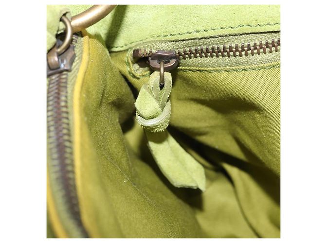 Miu Miu Shoulder Bag Suede Green Auth 206238A - view 29