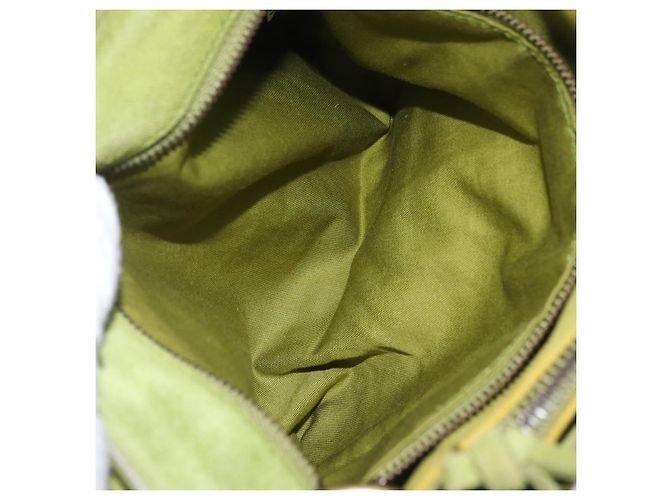 Miu Miu Shoulder Bag Suede Green Auth 206238A - view 30