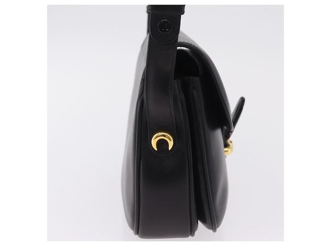 Bolsa de Ombro GUCCI em Couro Preta e Dourada Auth 206133 Preto Dourado - vista 4