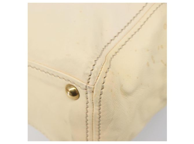 Borsa a mano Miu Miu in pelle Ivory Gold Auth 206112A D'oro Crudo - vista 16