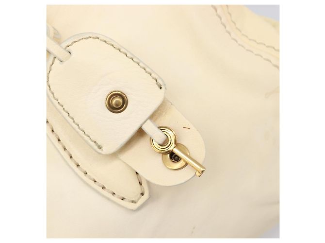Borsa a mano Miu Miu in pelle Ivory Gold Auth 206112A D'oro Crudo - vista 24