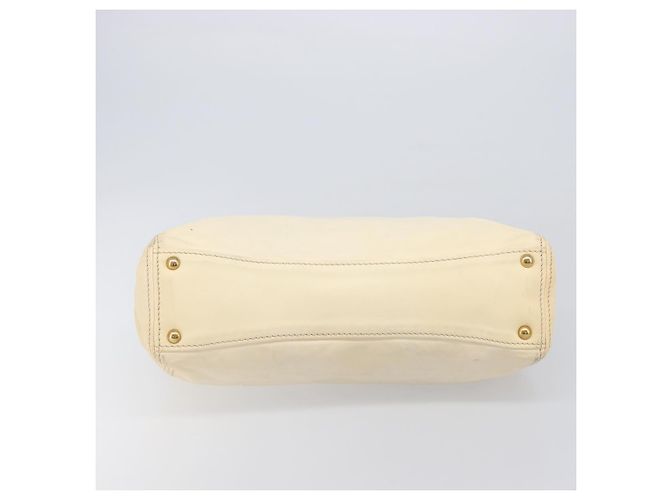 Borsa a mano Miu Miu in pelle Ivory Gold Auth 206112A D'oro Crudo - vista 6