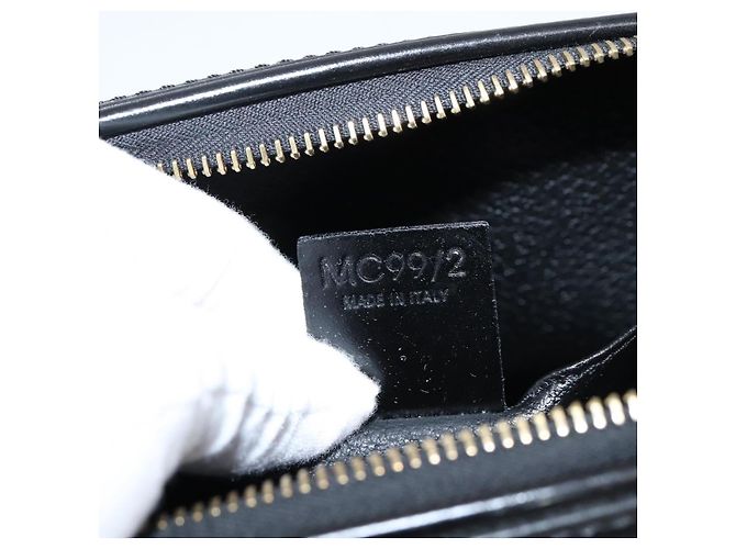 Céline Borsa a pochette CELINE Macadam Canvas PVC Black Gold Tone Auth mr2928A Nero - vista 12
