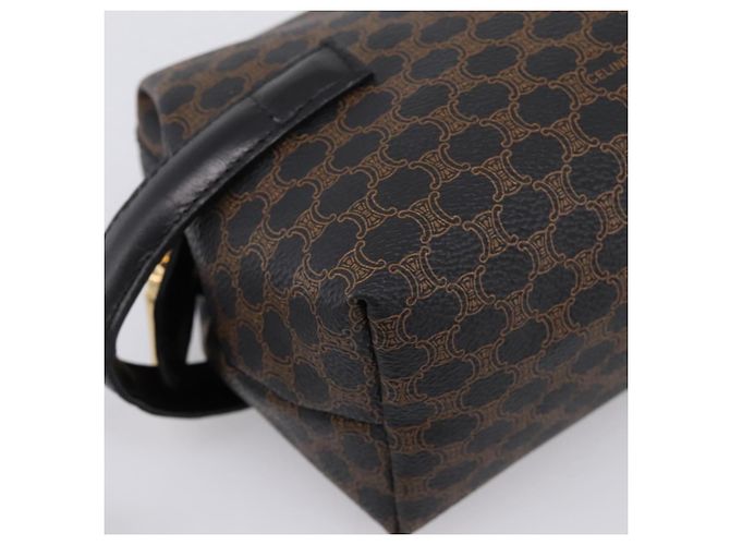 Céline Borsa a pochette CELINE Macadam Canvas PVC Black Gold Tone Auth mr2928A Nero - vista 15