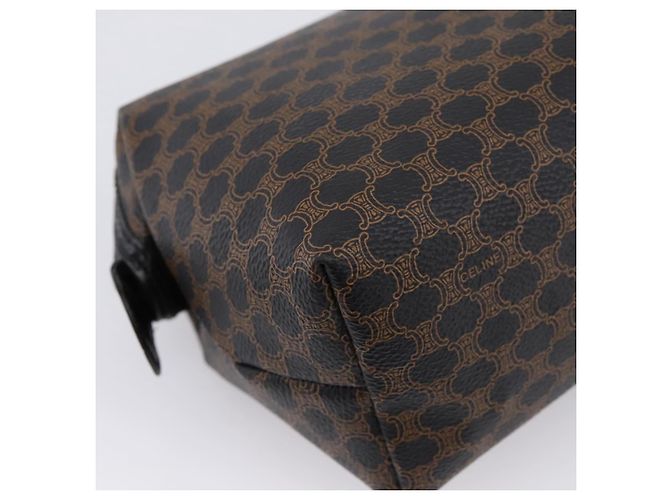 Céline Borsa a pochette CELINE Macadam Canvas PVC Black Gold Tone Auth mr2928A Nero - vista 17