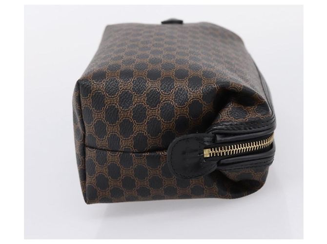 Céline Borsa a pochette CELINE Macadam Canvas PVC Black Gold Tone Auth mr2928A Nero - vista 4