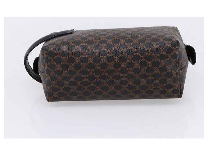 Céline Borsa a pochette CELINE Macadam Canvas PVC Black Gold Tone Auth mr2928A Nero - vista 5