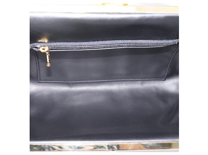 Borsa a Tracolla LONGCHAMP Nylon Nero Oro Auth 204984A D'oro - vista 11
