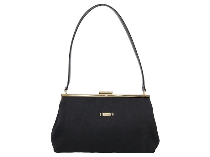 Borsa a Tracolla LONGCHAMP Nylon Nero Oro Auth 204984A D'oro - vista 13