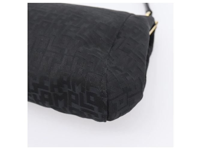 Borsa a Tracolla LONGCHAMP Nylon Nero Oro Auth 204984A D'oro - vista 14