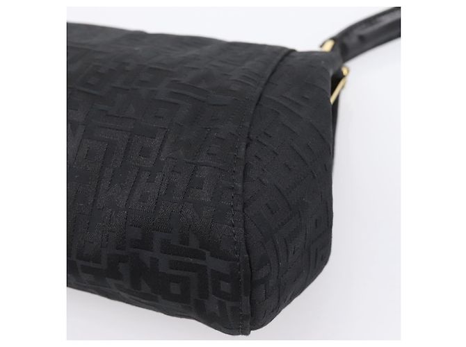 Borsa a Tracolla LONGCHAMP Nylon Nero Oro Auth 204984A D'oro - vista 16