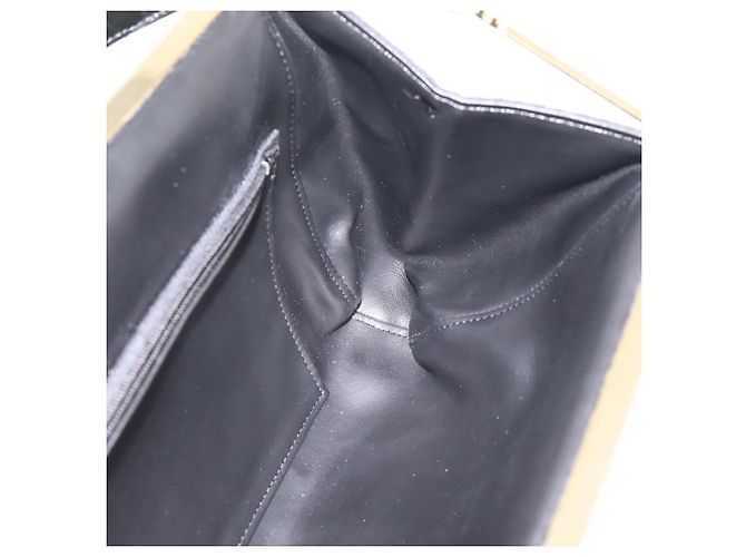 Borsa a Tracolla LONGCHAMP Nylon Nero Oro Auth 204984A D'oro - vista 19