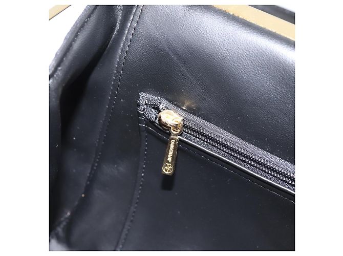 Borsa a Tracolla LONGCHAMP Nylon Nero Oro Auth 204984A D'oro - vista 21