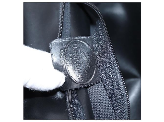 Borsa a Tracolla LONGCHAMP Nylon Nero Oro Auth 204984A D'oro - vista 23