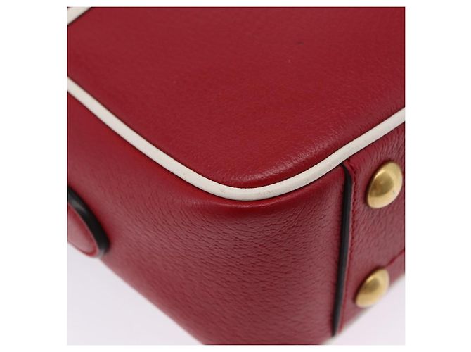 Borsa Gucci Web Sherry Line in pelle Collaborazione Adidas Rosso Oro Auth 204076M D'oro - vista 19