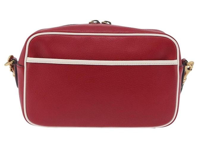 Borsa Gucci Web Sherry Line in pelle Collaborazione Adidas Rosso Oro Auth 204076M D'oro - vista 3