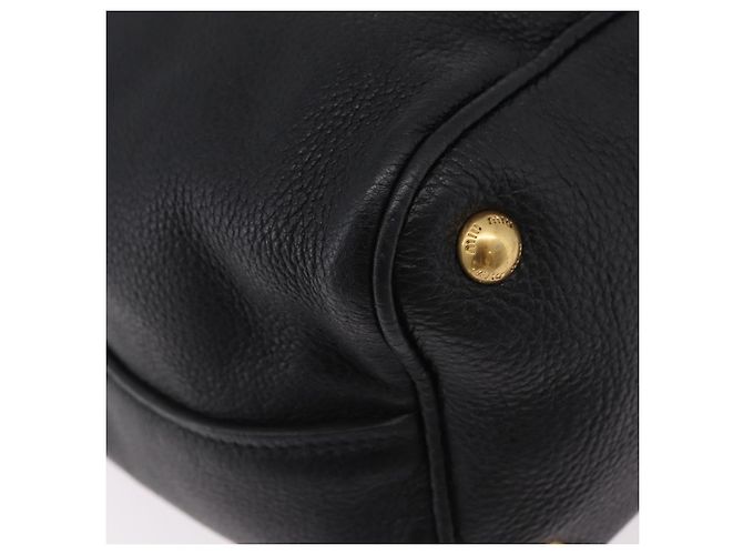 Borsa a tracolla Miu Miu in pelle nera e oro Auth ka6362 Nero D'oro - vista 16