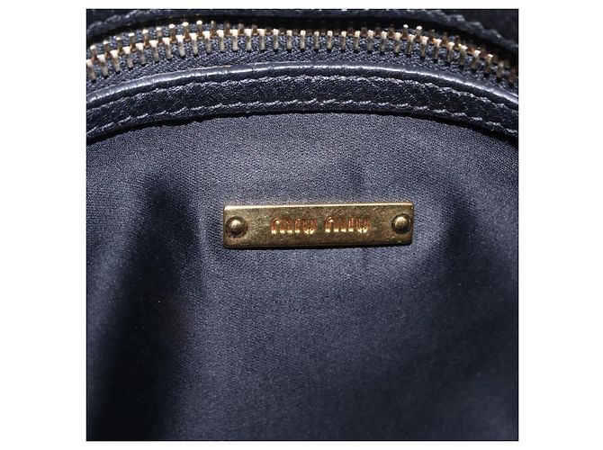 Borsa a tracolla Miu Miu in pelle nera e oro Auth ka6362 Nero D'oro - vista 19