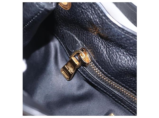 Borsa a tracolla Miu Miu in pelle nera e oro Auth ka6362 Nero D'oro - vista 22
