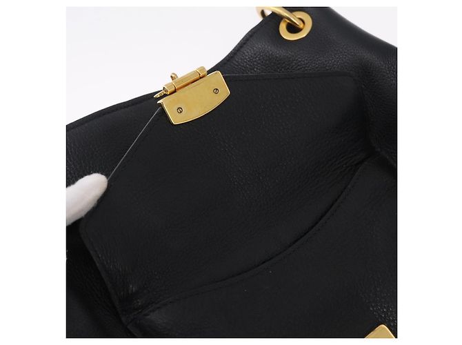Borsa a tracolla Miu Miu in pelle nera e oro Auth ka6362 Nero D'oro - vista 24