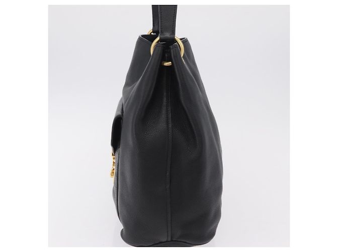 Borsa a tracolla Miu Miu in pelle nera e oro Auth ka6362 Nero D'oro - vista 3