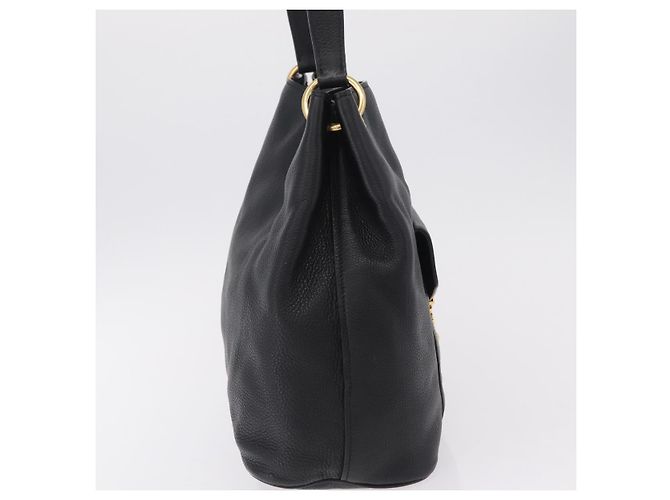 Borsa a tracolla Miu Miu in pelle nera e oro Auth ka6362 Nero D'oro - vista 4