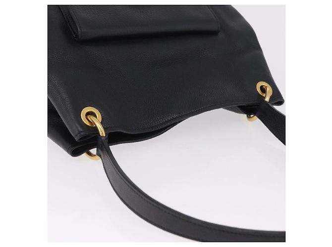 Borsa a tracolla Miu Miu in pelle nera e oro Auth ka6362 Nero D'oro - vista 6