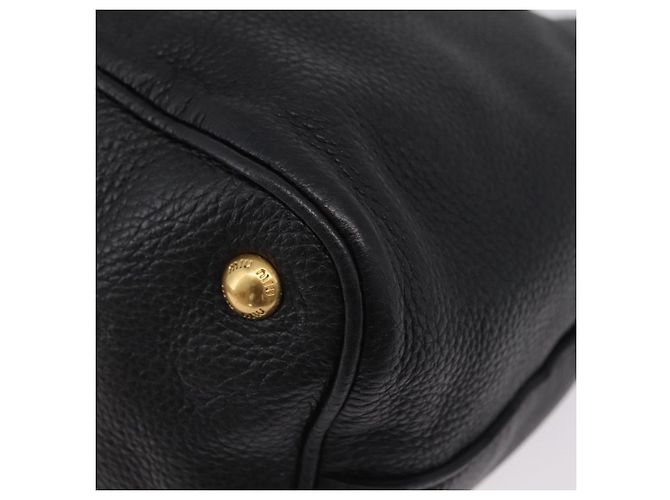 Borsa a tracolla Miu Miu in pelle nera e oro Auth ka6362 Nero D'oro - vista 9