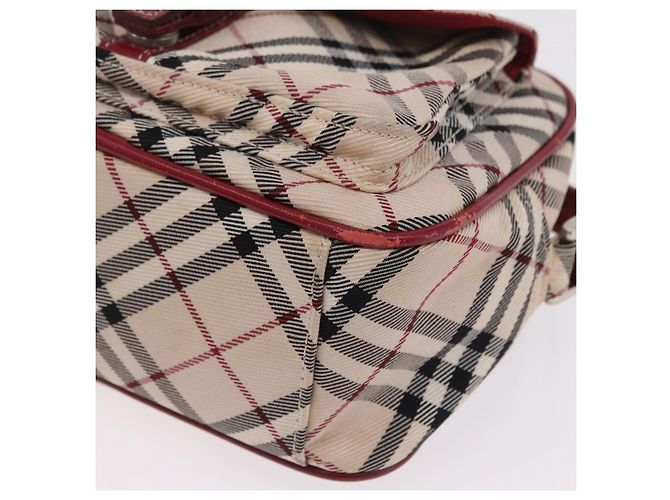 Borsa a tracolla BURBERRY Nova Check Blue Label Canvas Beige Silver Auth ep15989 Argento - vista 18