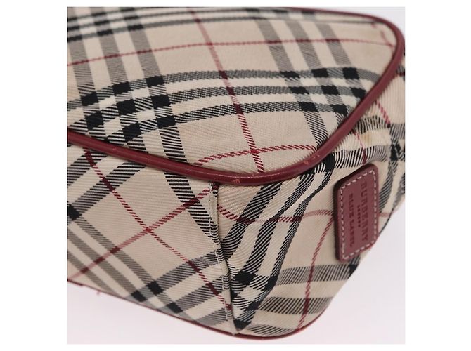 Borsa a tracolla BURBERRY Nova Check Blue Label Canvas Beige Silver Auth ep15989 Argento - vista 20