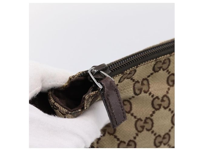Borsa a Tracolla GUCCI GG Canvas Beige Silver 145857 Auth ep16158 Argento - vista 10