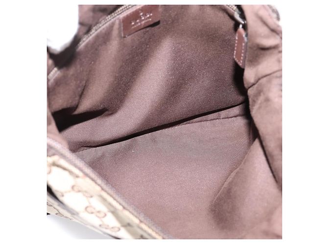 Borsa a Tracolla GUCCI GG Canvas Beige Silver 145857 Auth ep16158 Argento - vista 11