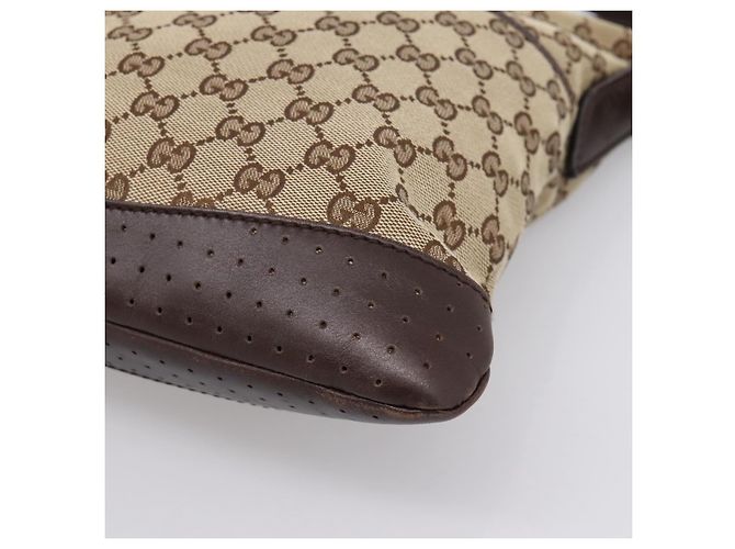 Borsa a Tracolla GUCCI GG Canvas Beige Silver 145857 Auth ep16158 Argento - vista 15