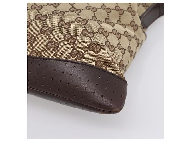 Borsa a Tracolla GUCCI GG Canvas Beige Silver 145857 Auth ep16158 Argento - vista 17