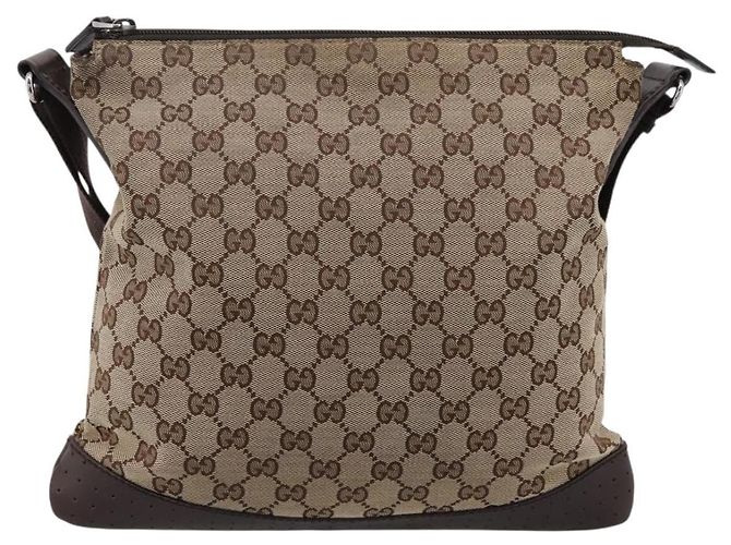 Borsa a Tracolla GUCCI GG Canvas Beige Silver 145857 Auth ep16158 Argento - vista 2
