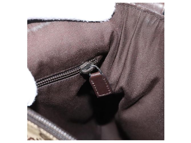 Borsa a Tracolla GUCCI GG Canvas Beige Silver 145857 Auth ep16158 Argento - vista 22