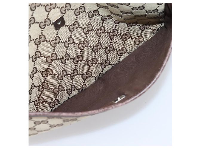 Borsa a Tracolla GUCCI GG Canvas Beige Silver 145857 Auth ep16158 Argento - vista 24