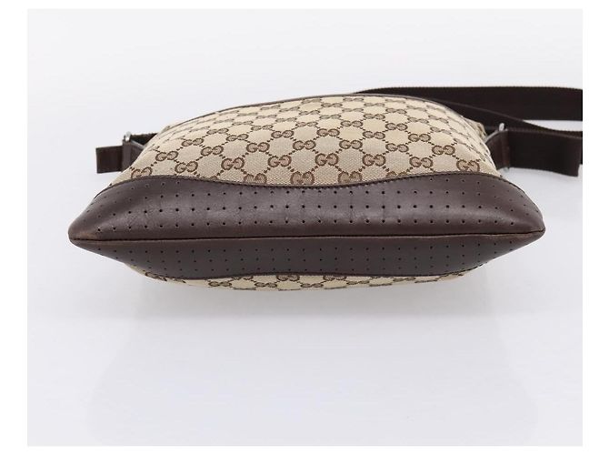 Borsa a Tracolla GUCCI GG Canvas Beige Silver 145857 Auth ep16158 Argento - vista 5