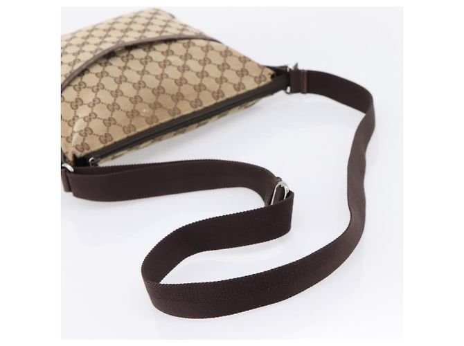 Borsa a Tracolla GUCCI GG Canvas Beige Silver 145857 Auth ep16158 Argento - vista 8