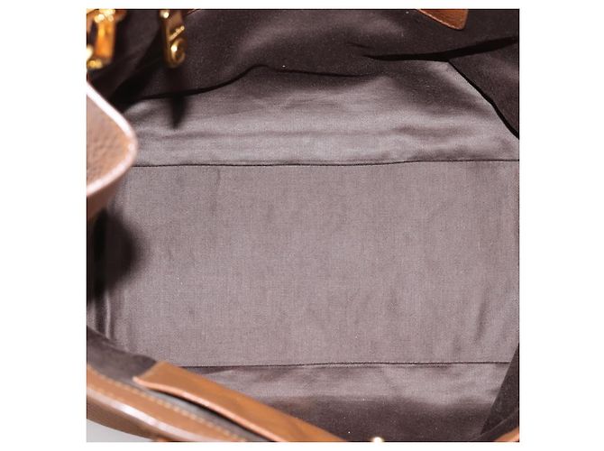 Borsa a mano Miu Miu in pelle 2way marrone oro autentica 206392A D'oro - vista 11