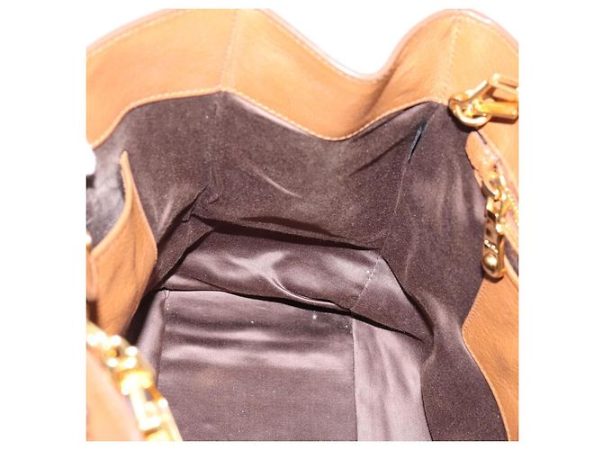 Borsa a mano Miu Miu in pelle 2way marrone oro autentica 206392A D'oro - vista 24