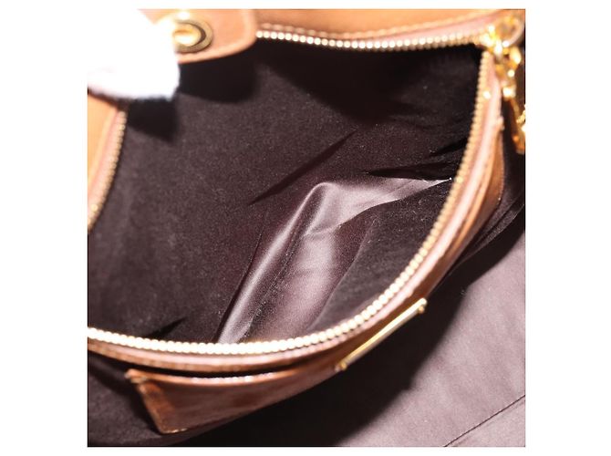 Borsa a mano Miu Miu in pelle 2way marrone oro autentica 206392A D'oro - vista 26
