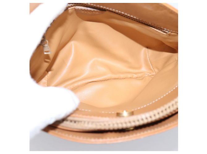 Céline Bolso de hombro CELINE Macadam Canvas PVC Leather Brown Gold Auth ep16205A Castaño Dorado - vista 11